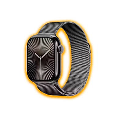 Apple Watch Series 10 46mm Slate Titanium Case GPS + Cellular Milanese Loop