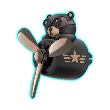 Odorless DIY Perfume Ornament Airplane Pilot Bear Car Air Freshener