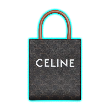 Celine Mini Vertical Cabas IN Triomphe Canvas with Celine print