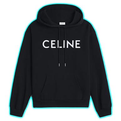 CELINE LOOSE HOODIE IN COTTON FLEECE