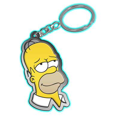 Simpsons, The - Homer Head Die-Cut Keyring