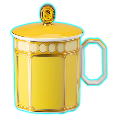Swarovski Signum mug with lid (yellow)