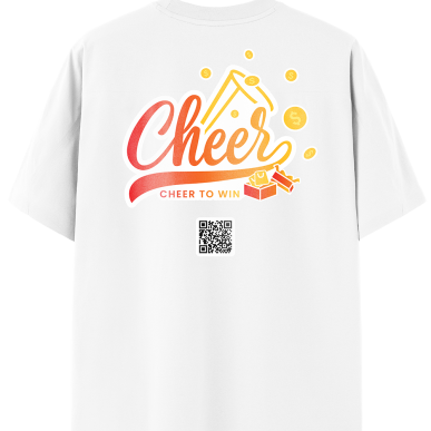 White T-Shirt with Logo Cheer