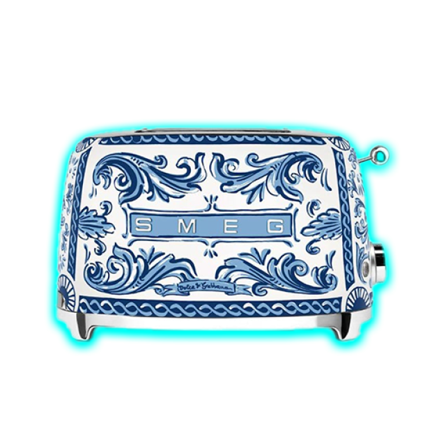 Smeg Dolce and Gabbana 2 Slice Toaster - Blu Mediterraneo