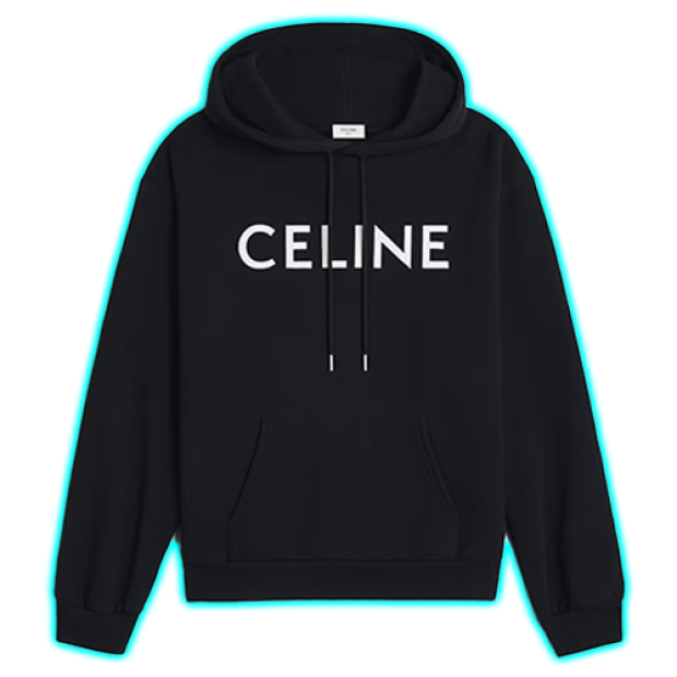 CELINE LOOSE HOODIE IN COTTON FLEECE