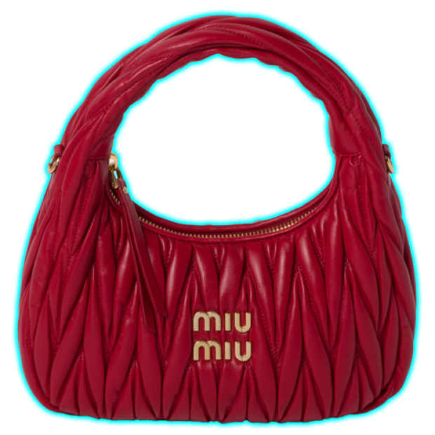Miu Miu Wander matelassé nappa leather hobo bag