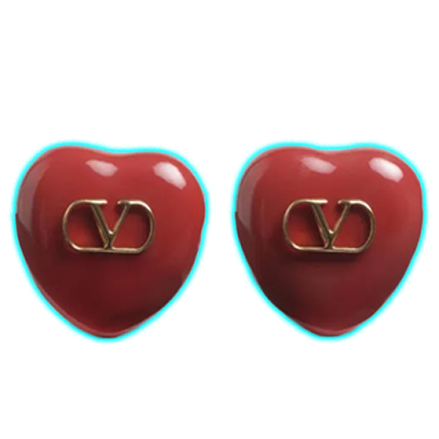 Valentino COEUR ROYAL METAL EARRINGS