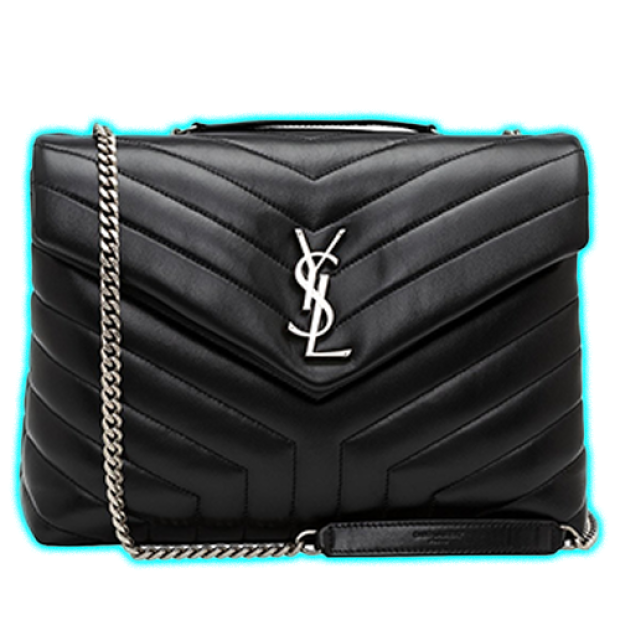 Saint Laurent LOULOU MEDIUM SHOULDER BAG SILVER HARDWARE