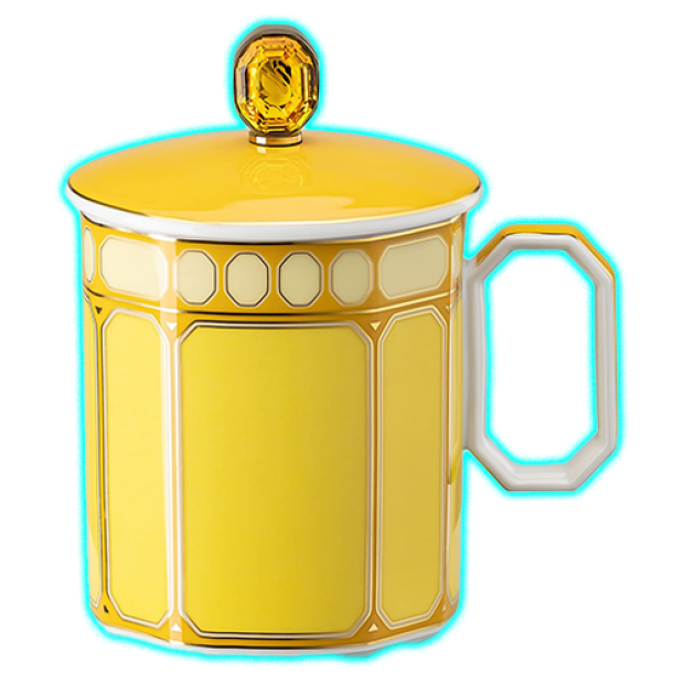 Swarovski Signum mug with lid (yellow)