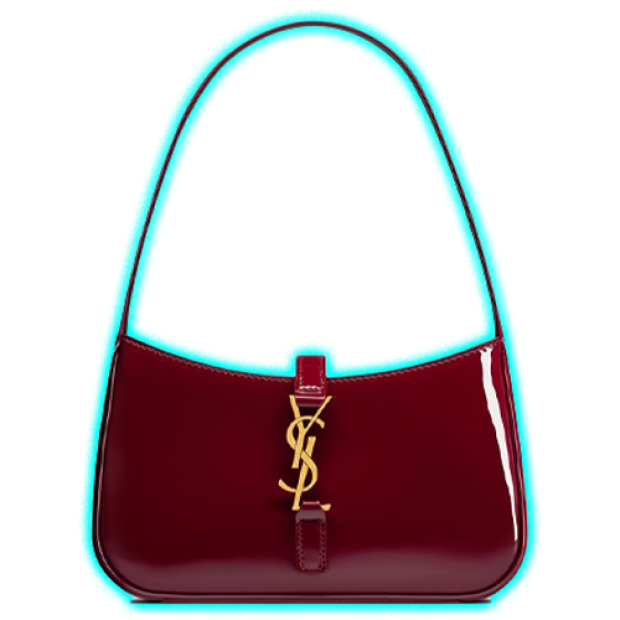 YSL Mini LE 5 À 7 in patent leather