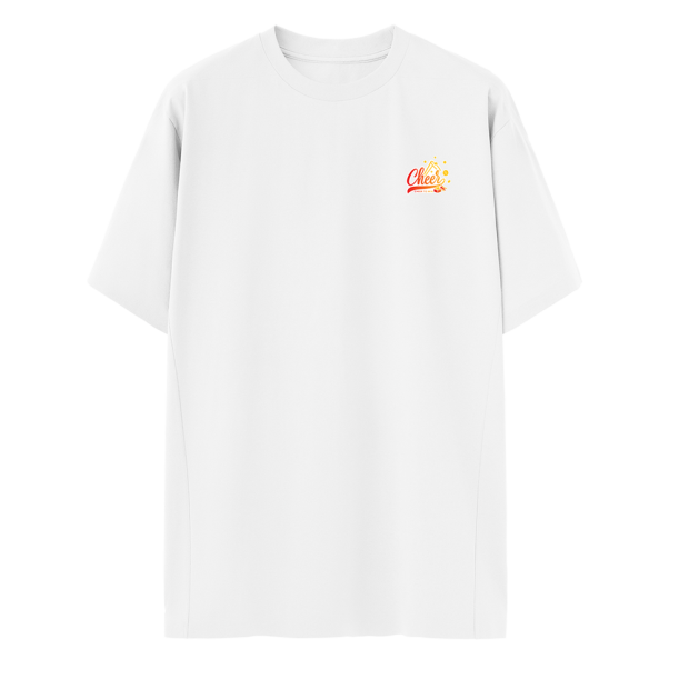 White T-Shirt with Logo Cheer