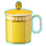Swarovski Signum mug with lid (yellow)
