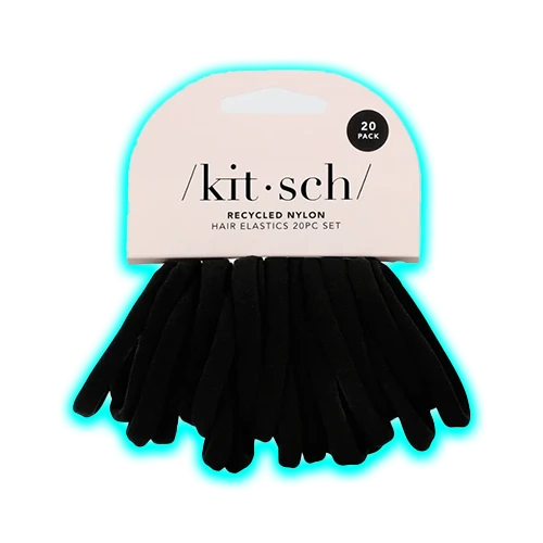 Recycled Nylon Elastics - Black