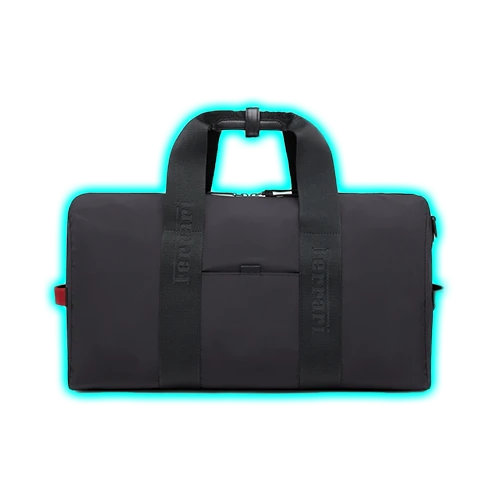 Nylon duffle bag with Ferrari logo ribbon
