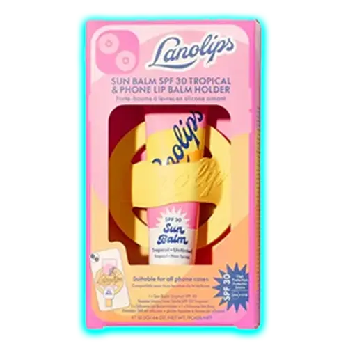 Lanolips Sun Balm SPF 30 Tropical & Phone Lip Balm Holder