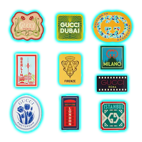Gucci Handbags Luggage Stickers