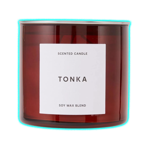 Tonka Inspired Glass Candle