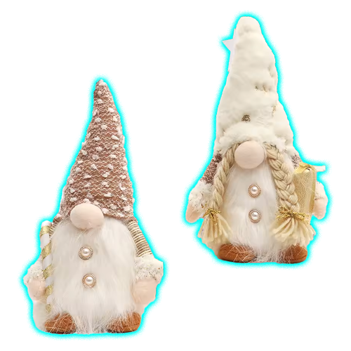 Glowing Gnome Christmas Faceless Doll