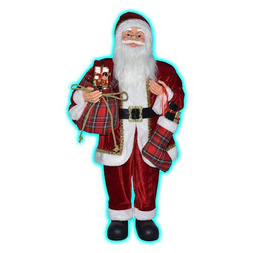 Jolly & Joy Standing Santa Christmas Decoration Red
