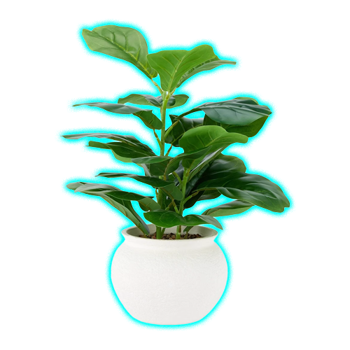 Artificial Fiddle Fig Plant in Pot