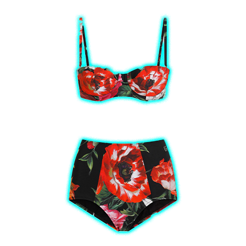 Dolce&Gabbana Flower-print padded bikini