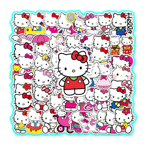 50 Packs Hello Kitty Stickers