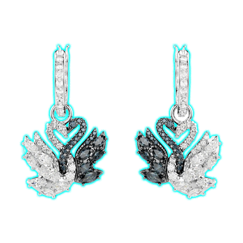 Swan Drop Earrings