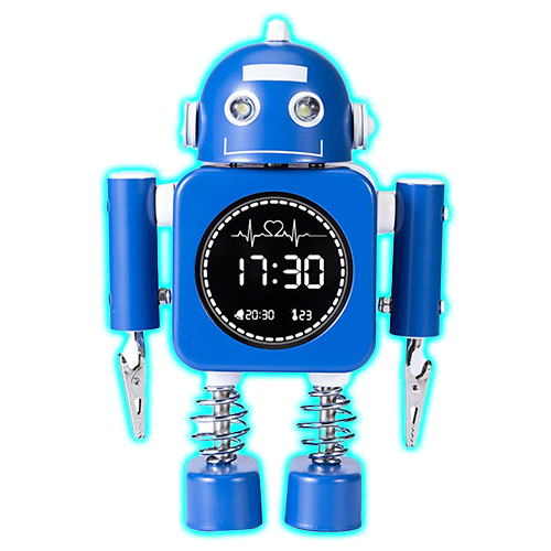 Robot Alarm Clock with Date & Temperature