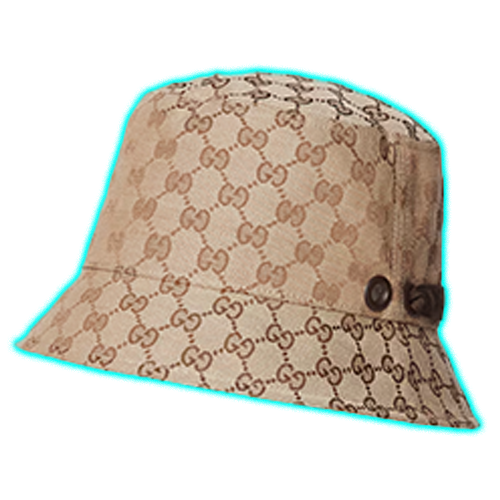 Gucci GG canvas bucket hat with tie