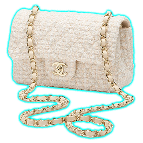 Chanel Mini Classic Hanbags Beige & White