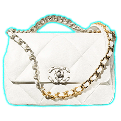 Chanel 19 Handbag White