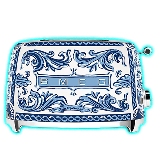 Smeg x Dolce&Gabbana 50's Style 2 Slice Toaster Blu Mediterraneo