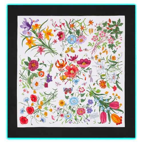 Gucci Printed Flora silk twill carré