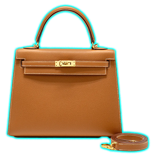 Hermes Kelly 25 Epsom Gold GHW Stamp Z