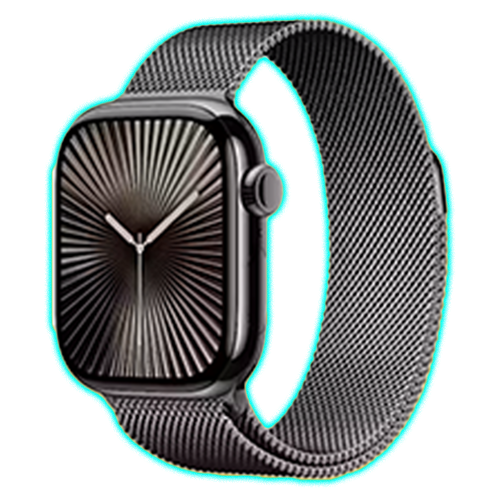 Apple Watch Series 10 GPS + Cellular 42mm Slate Titanium Case with Slate Milanese Loop