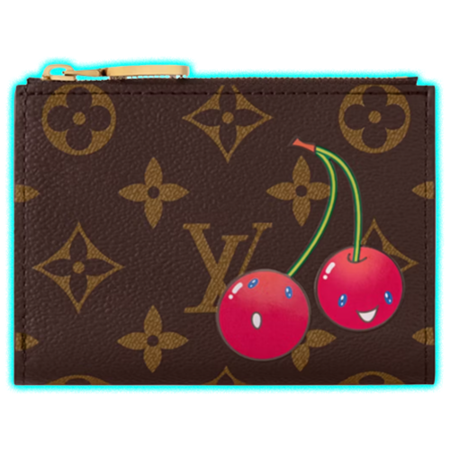 Louis Vuitton x Takashi Murakami Cherry Lisa Wallet Brown Monogram
