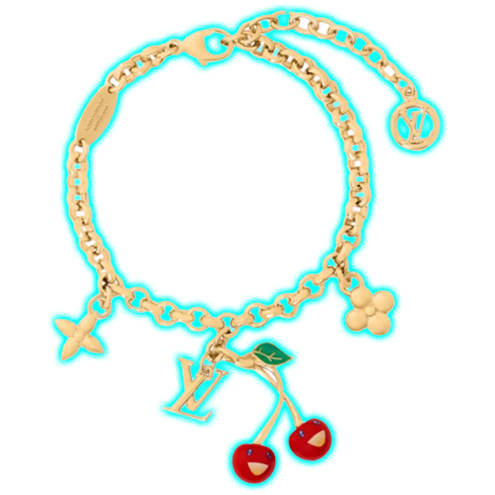 Louis Vuitton x Takashi Murakami Cherry Bracelet Gold Tone Metal