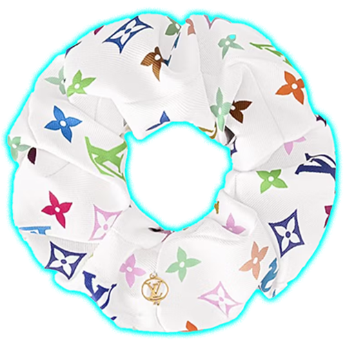 Louis Vuitton x Takashi Murakami Monogram Multicolor Chouchou White