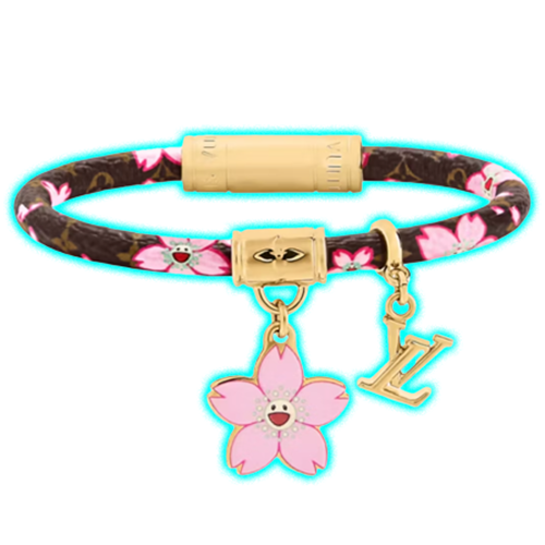 Louis Vuitton x Takashi Murakami Cherry Blossom Bracelet Sakura Brown