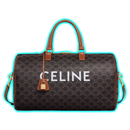 Medium Travel Bag IN Triomphe Canvas with Celine Print