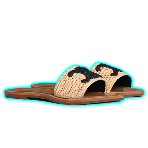 Celine Lympia Mule In Raffia