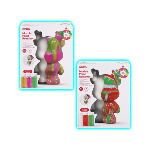 Marble Paint Reindeer