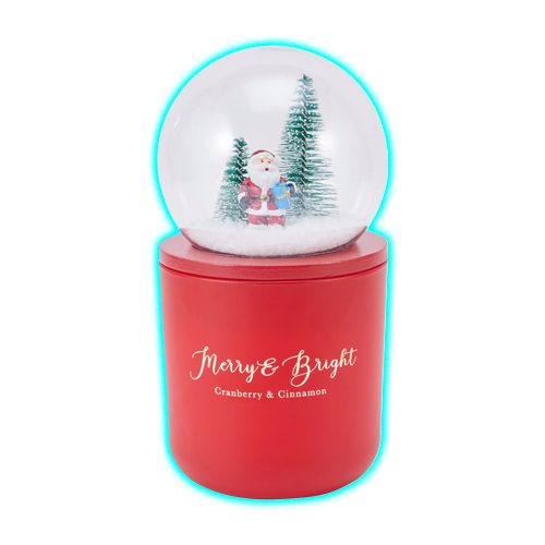 Christmas Merry & Bright Globe Candle