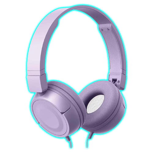 Laser Wired On-Ear Headphones - Lilac