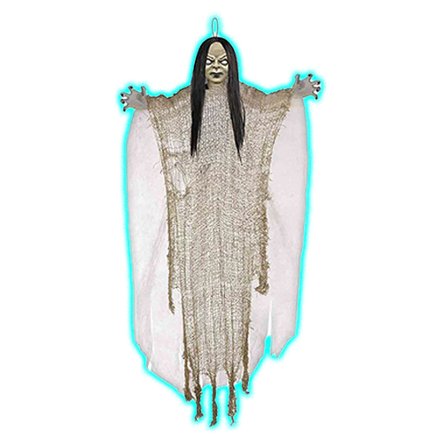 Medium Creepy Girl Hanging Prop Decoration Multicoloured