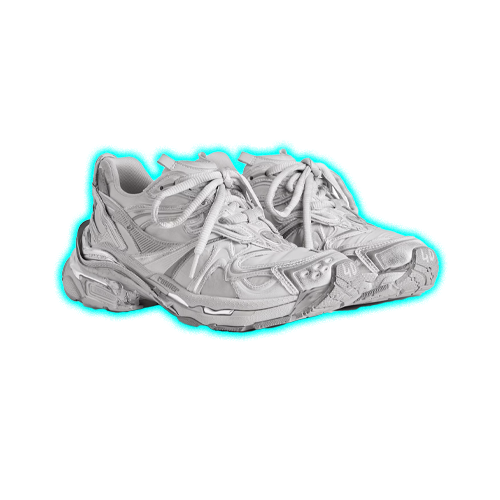 Balenciaga Men's Runner 2.0 Sneaker in Grey/silver