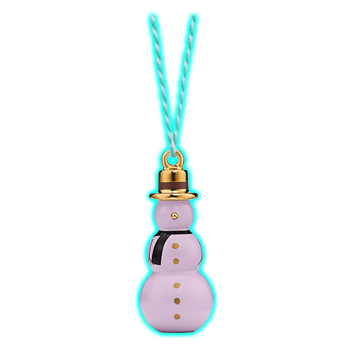 Tiffany Snowman Ornament - Purple