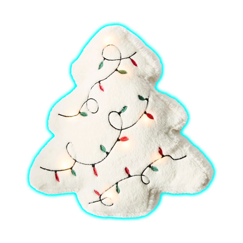 Light Up Christmas Tree Cushion