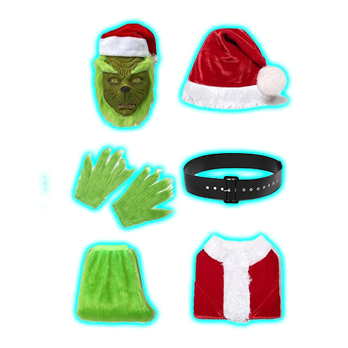 Christmas Green Big Monster Santa Costume