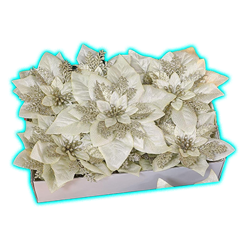 Artificial Poinsettia Christmas Flowers Decoration
